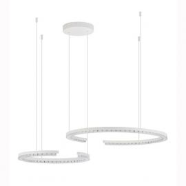 Lustra circulara aluminiu alb GREAMY D-93cm
