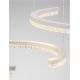 Pendule, Lustre suspendate - Lustra circulara aluminiu alb GREAMY D-93cm