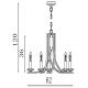 Candelabre, Lustre - Candelabru stil elegant metal alama Ascona 5L