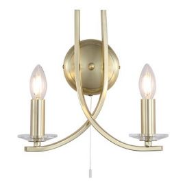 Aplice, corpuri de iluminat pentru pereti - Aplica de perete stil elegant metal alama Ascona 2L