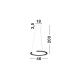 Pendule, Lustre suspendate - Lustra circulara aluminiu auriu GREAMY D-46cm