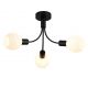 Lustre aplicate - Lustra aplicata metal negru, sticla opal Nova 3L