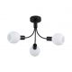 Lustre aplicate - Lustra aplicata metal negru, sticla opal Nova 3L