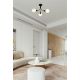 Lustre aplicate - Lustra aplicata metal negru, sticla opal Nova 3L