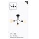 Lustre aplicate - Lustra aplicata metal negru, sticla opal Nova 3L