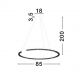 Pendule, Lustre suspendate - Lustra circulara aluminiu auriu GREAMY D-85cm