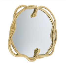 Oglinzi - Oglinda decorativa design sarpe auriu SNAKE L 50cm