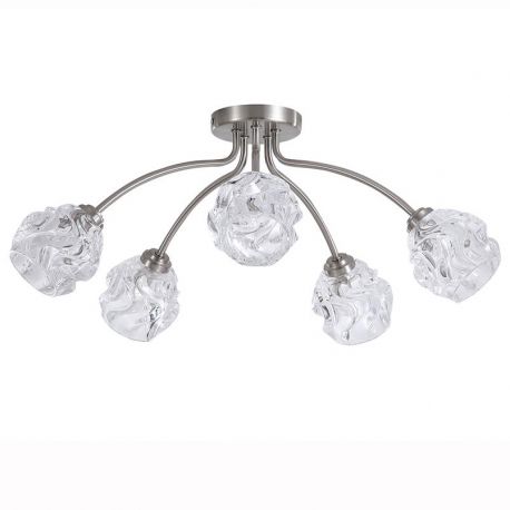 Lustre aplicate - Lustra aplicata 5 becuri metal nickel satinat Astral