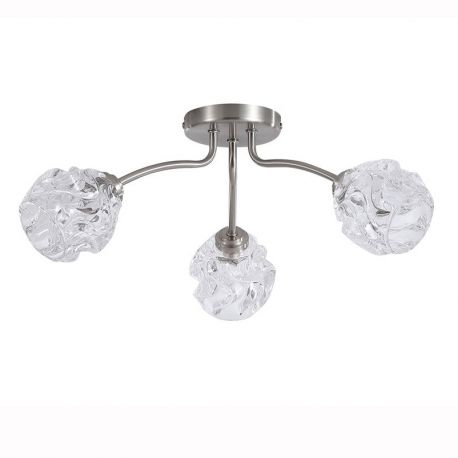 Lustre aplicate - Lustra aplicata 3 becuri metal nickel satinat Astral
