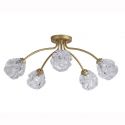 Lustra aplicata 5 becuri metal auriu Astral