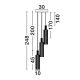 Pendule, Lustre suspendate - Lustra cu 3 pendule metal auriu, sticla chihlimbar ZOELLA