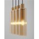 Pendule, Lustre suspendate - Lustra cu 4 pendule metal auriu, sticla chihlimbar ZOELLA