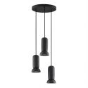 Lustra cu 3 pendule ceramica neagra PARLO