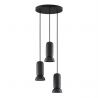 Lustra cu 3 pendule ceramica neagra PARLO