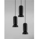 Pendule, Lustre suspendate - Lustra cu 3 pendule ceramica neagra PARLO