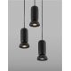 Pendule, Lustre suspendate - Lustra cu 3 pendule ceramica neagra PARLO
