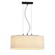 Pendule, Lustre suspendate - Lustra suspendata cu abajur oval in Hessian