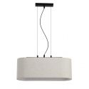 Lustra suspendata cu abajur oval in Hessian