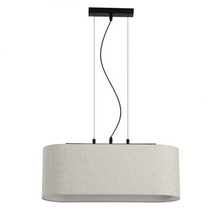 Pendule, Lustre suspendate - Lustra suspendata cu abajur oval in Hessian