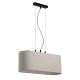 Pendule, Lustre suspendate - Lustra suspendata cu abajur oval in Hessian