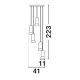 Pendule, Lustre suspendate - Lustra cu 5 pendule ceramica neagra PARLO