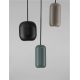 Pendule, Lustre suspendate - Lustra cu 3 pendule metal negru, maro, verde MARLIN