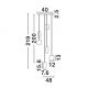 Pendule, Lustre suspendate - Lustra cu 6 pendule metal negru, maro, verde MARLIN