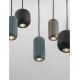 Pendule, Lustre suspendate - Lustra cu 6 pendule metal negru, maro, verde MARLIN