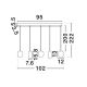 Pendule, Lustre suspendate - Lustra cu 5 pendule metal negru, maro, verde MARLIN