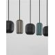 Pendule, Lustre suspendate - Lustra cu 5 pendule metal negru, maro, verde MARLIN