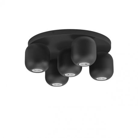 Plafoniere - Plafoniera cu 5 spoturi metal negru MARLIN