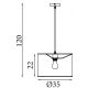 Pendule, Lustre suspendate - Lustra suspendata cu abajur plusat Chelsea