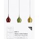 Pendule, Lustre suspendate - Lustra cu 3 pendule metal colorat Vibrant
