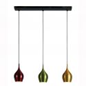 Lustra cu 3 pendule metal colorat Vibrant 