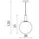 Pendule, Lustre suspendate - Lustra sticla cu lumina ambientala Ombre
