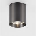 Spot aplicat LED design tehnic IRIS nickel negru