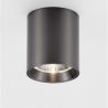 Spot aplicat LED design tehnic IRIS nickel negru