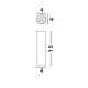 Plafoniere cu spoturi, Spoturi aplicate - Spot aplicat LED design tehnic LUISA alb, H-15cm