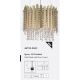Pendule, Lustre suspendate - Lustra metal auriu, cristale din sticla Spear 5Lt