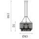 Pendule, Lustre suspendate - Lustra metal auriu, cristale din sticla Spear 8Lt