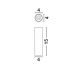 Plafoniere cu spoturi, Spoturi aplicate - Spot aplicat LED design tehnic LUISA nickel negru, H-15cm