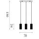 Pendule, Lustre suspendate - Lustra cu 3 pendule LED Modena