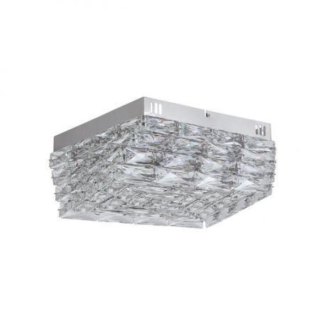 Plafoniere - Plafoniera metal cromat si sticla LED Modena