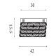 Plafoniere - Plafoniera metal cromat si sticla LED Modena