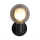 Iluminat pentru baie - Aplica baie Protectie IP44 metal negru, sticla fumurie Luminsphere