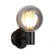 Iluminat pentru baie - Aplica baie Protectie IP44 metal negru, sticla fumurie Luminsphere