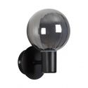 Aplica baie Protectie IP44 metal negru, sticla fumurie Luminsphere