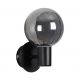 Aplica baie Protectie IP44 metal negru, sticla fumurie Luminsphere