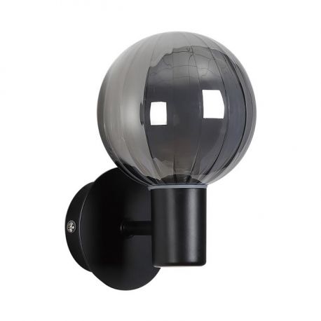 Iluminat pentru baie - Aplica baie Protectie IP44 metal negru, sticla fumurie Luminsphere