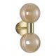 Aplica baie Protectie IP44 metal alama, sticla champagne Luminsphere 2Lt